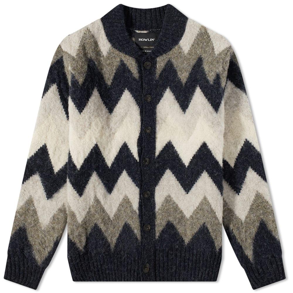 Howlin' Howlin' Blue Magician Baseball Cardigan in Gray for Men | Lyst