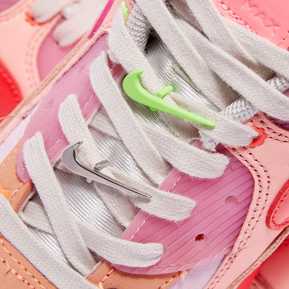 Nike Pink And Orange Air Max 90 Sneakers With Layered Design And