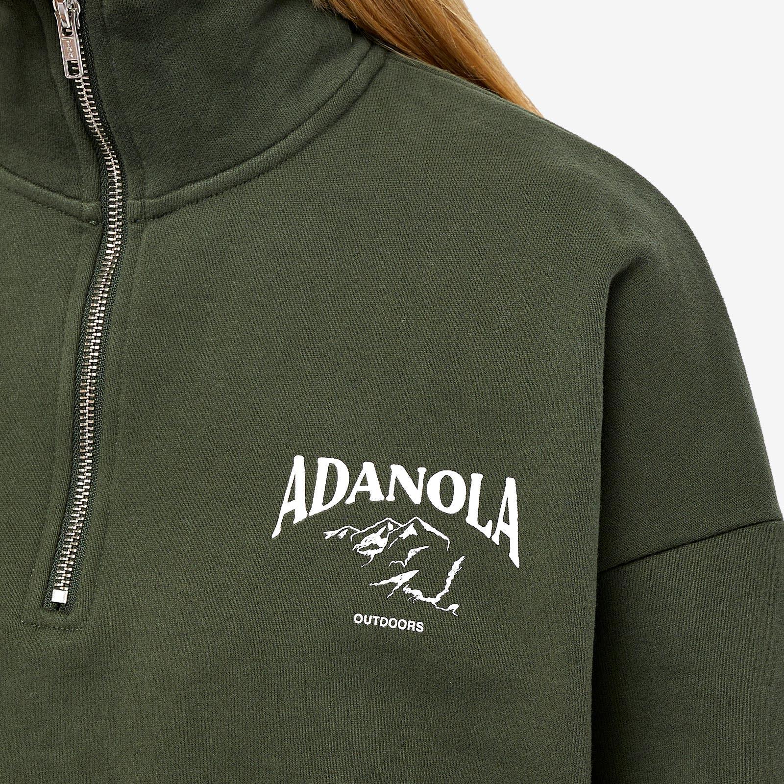 ADANOLA Oversized Funnel Neck Zip Sweat in Green | Lyst