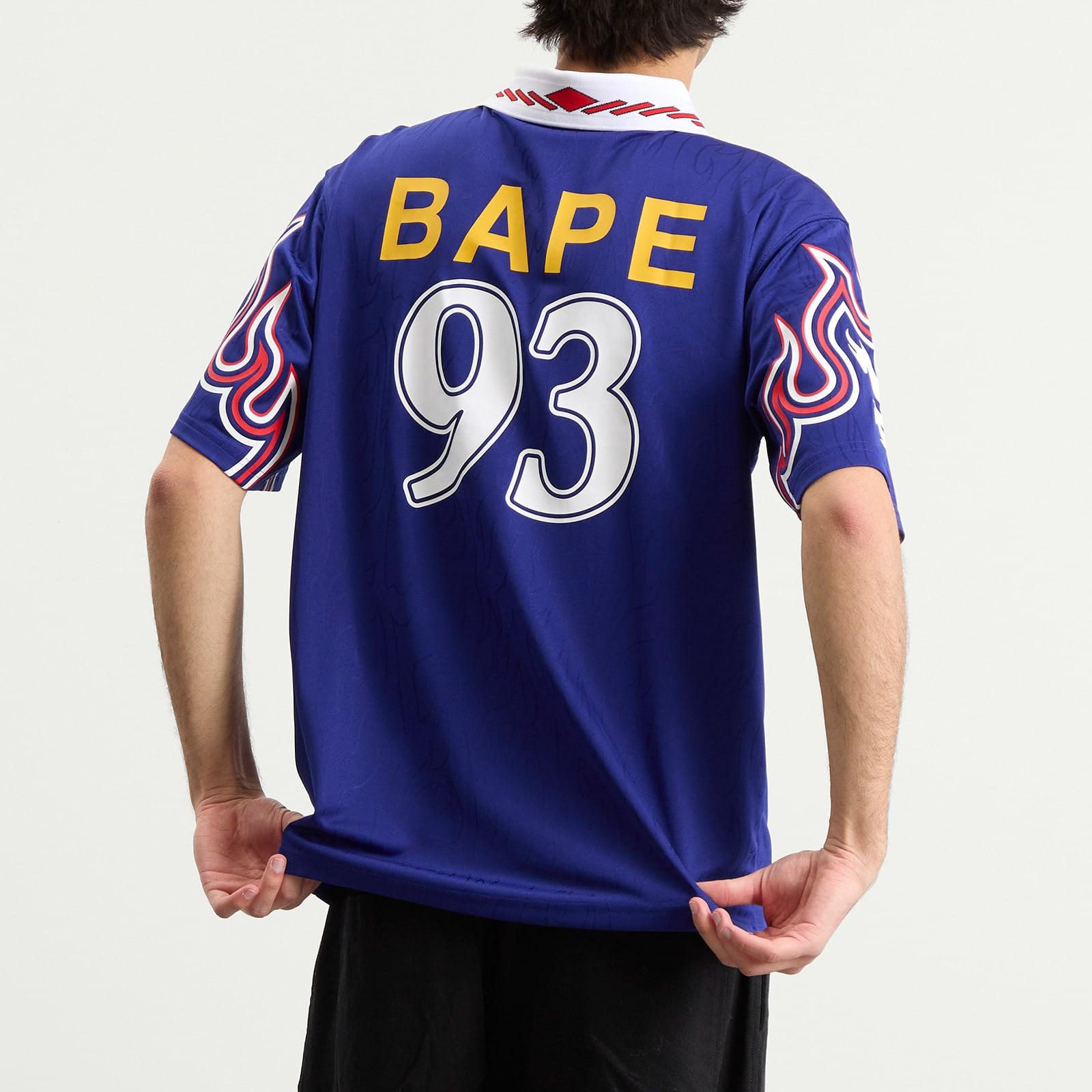adidas X A Bathing Ape Football Flame Jersey in Blue for Men | Lyst