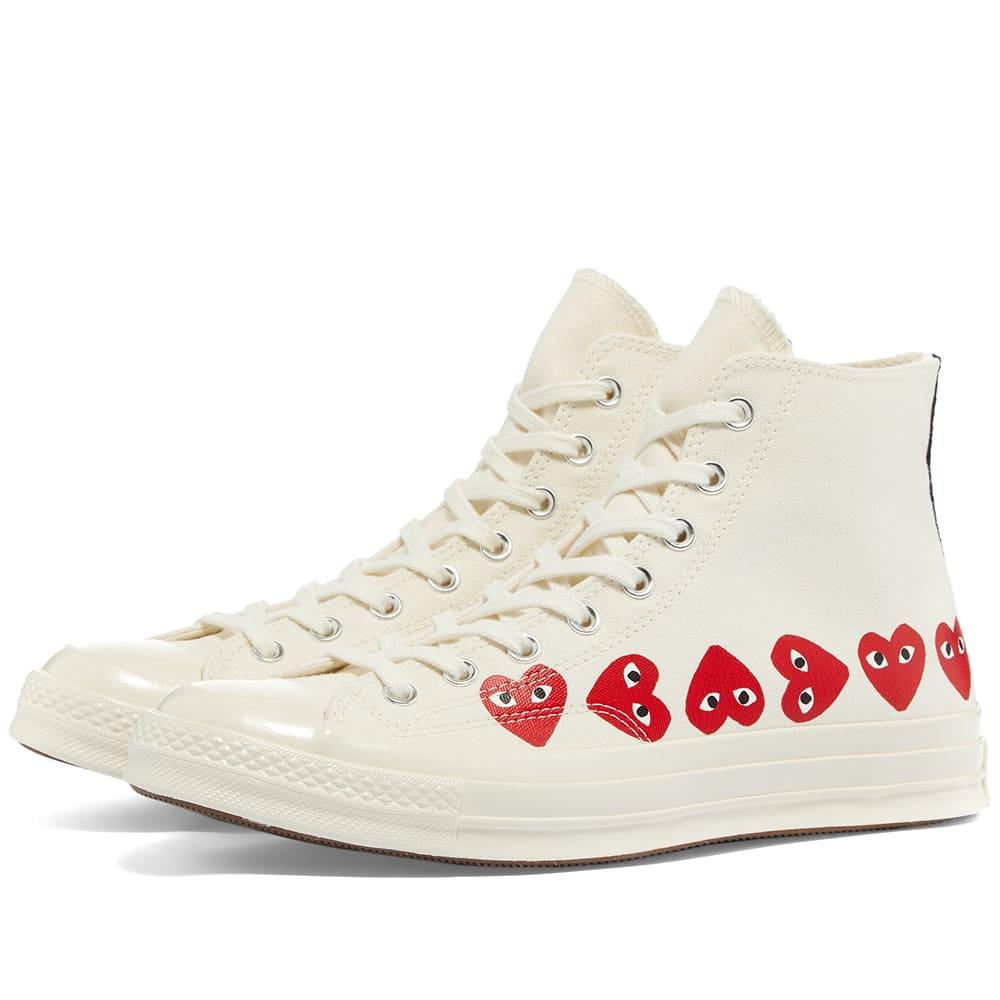 COMME DES GARÇONS PLAY Canvas Comme Des Garcons Play X Converse Chuck  Taylor Multi Heart 1970s Hi in White for Men - Save 17% - Lyst