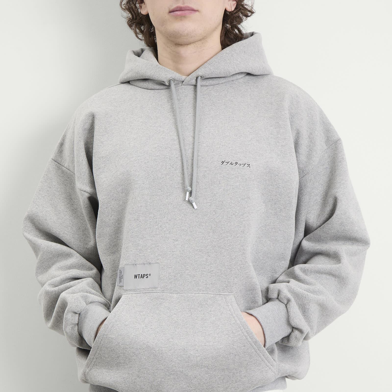 WTAPS Mon Logo Hoodie in Gray for Men | Lyst