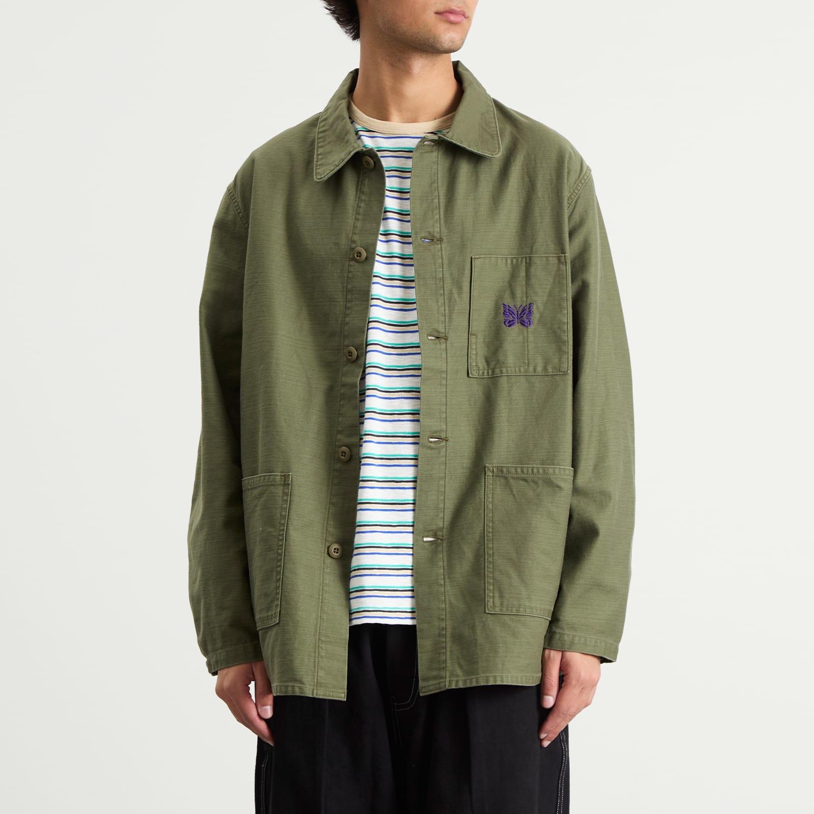 Needles Reversed Sateen Coverall Jacket in Green for Men | Lyst UK