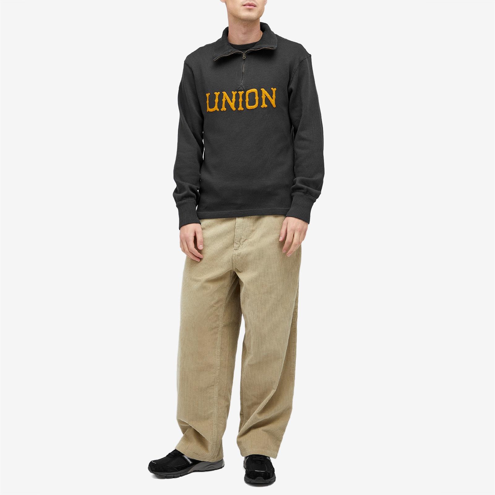 RRL Union Applique Half Zip Knit in Grey for Men | Lyst UK