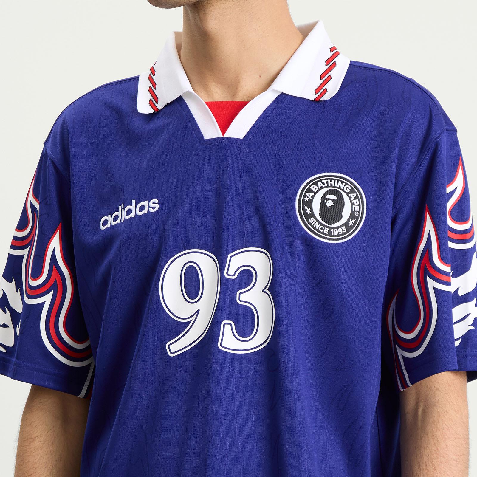adidas X A Bathing Ape Football Flame Jersey in Blue for Men | Lyst