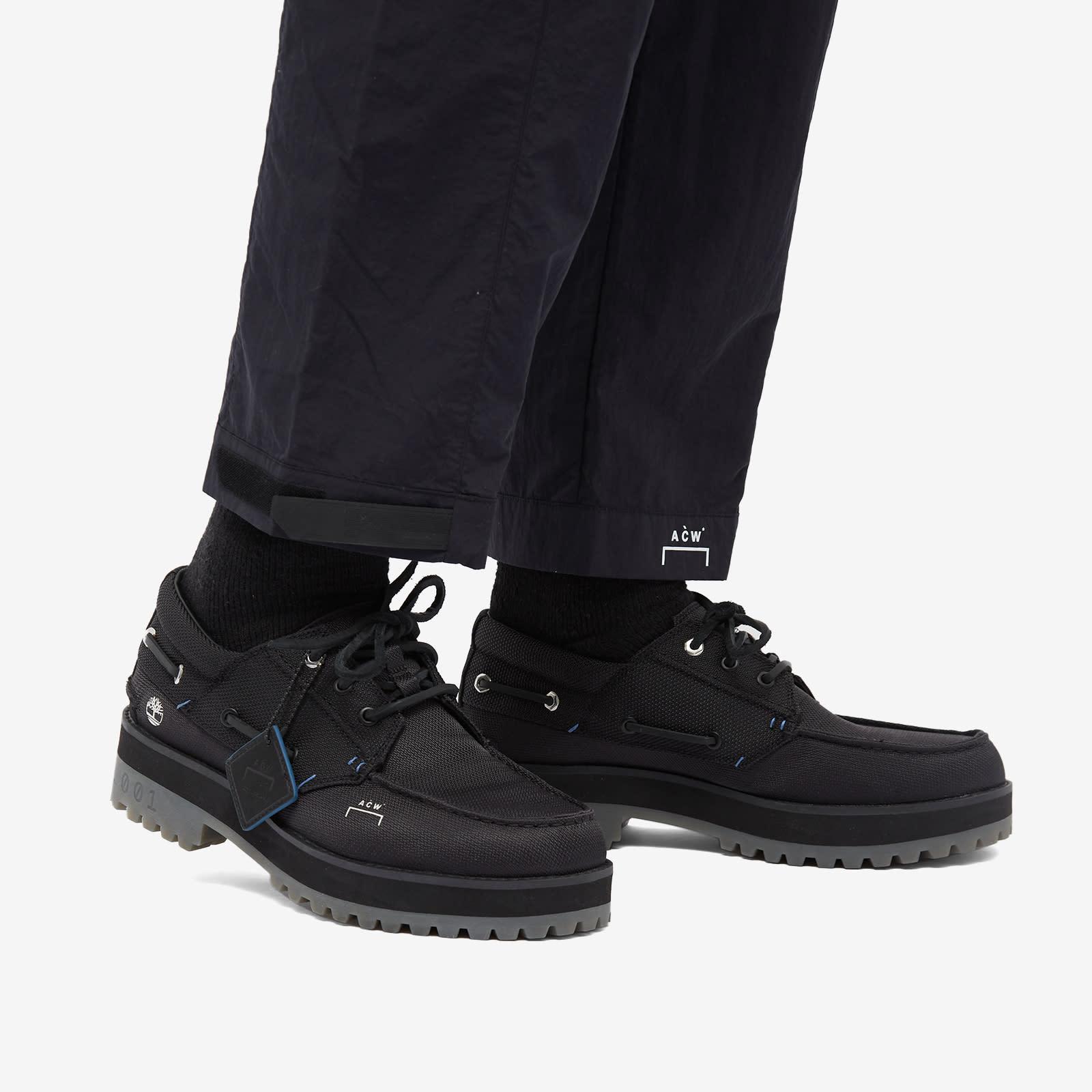 A_COLD_WALL* * X Timberland 3 Eye Lug Boat Shoe in Black for A_COLD_WALL* * X Timberland 3 Eye Lug Boat Shoe in Black for