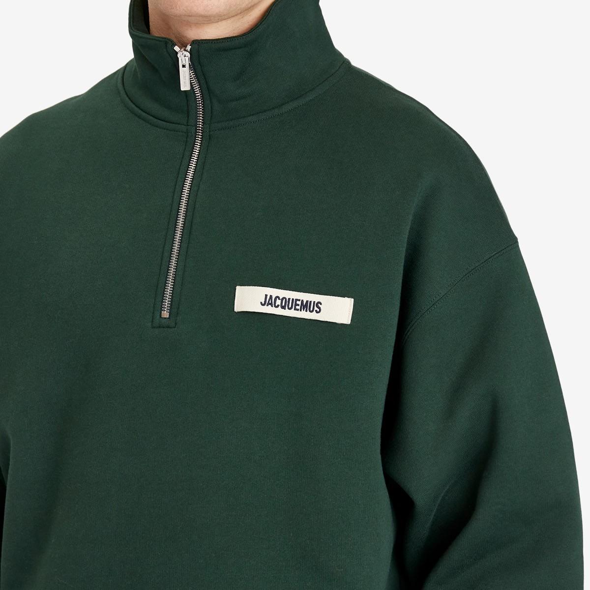 【JACQUEMUS】グログラン パッチ ロゴ ハーフジップ スウェット ストリート JACQUEMUS(ジャックムス) スウェット・トレーナー
