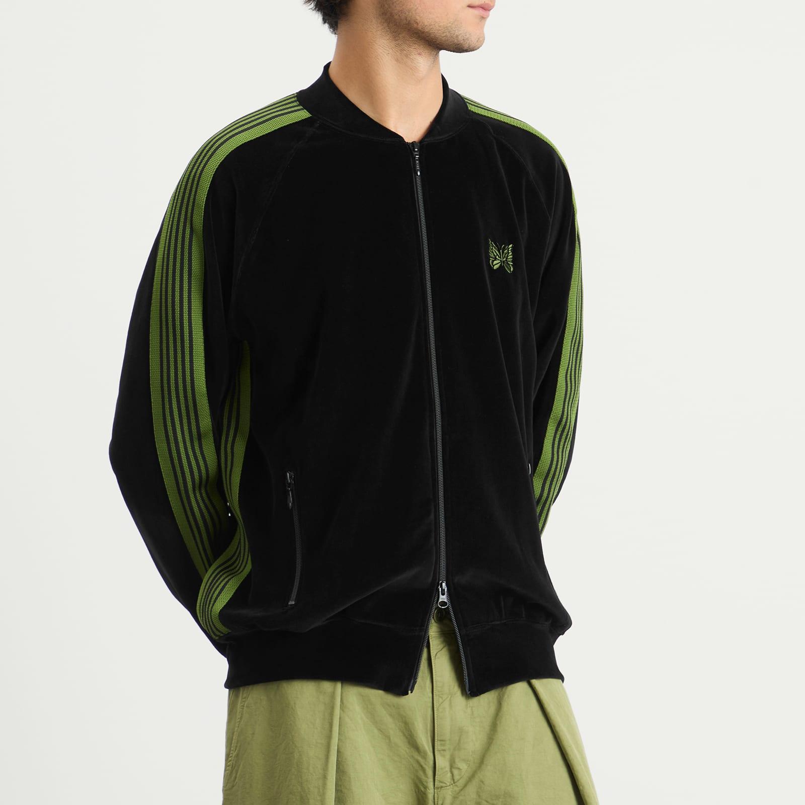 Needles Velour Rib Collar Track Jacket in Black for Men | Lyst UK