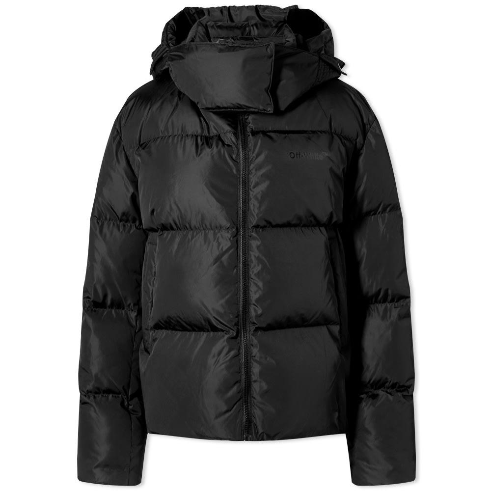 Off-White c/o Virgil Abloh Diag Logo Puffer Jacket in Black | Lyst UK
