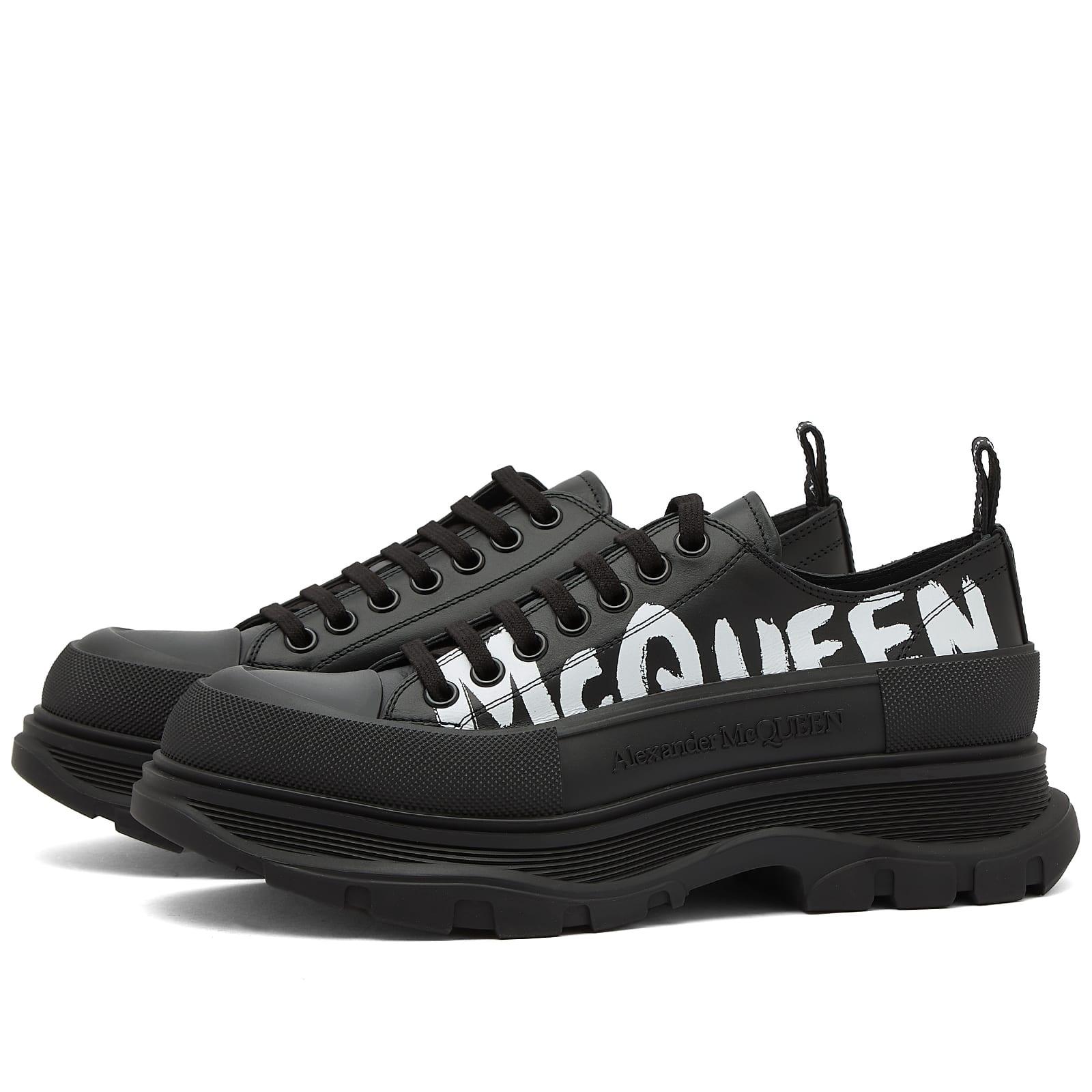 Alexander McQueen Tread Graffiti Logo Shoe in Black for Men Lyst