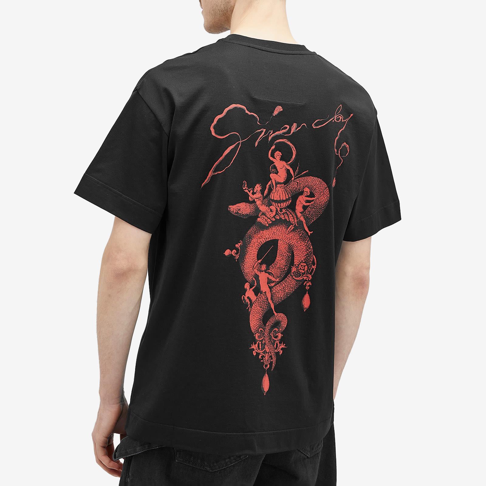 Givenchy Snake Cny Back Logo Regular Fit T-Shirt in Black