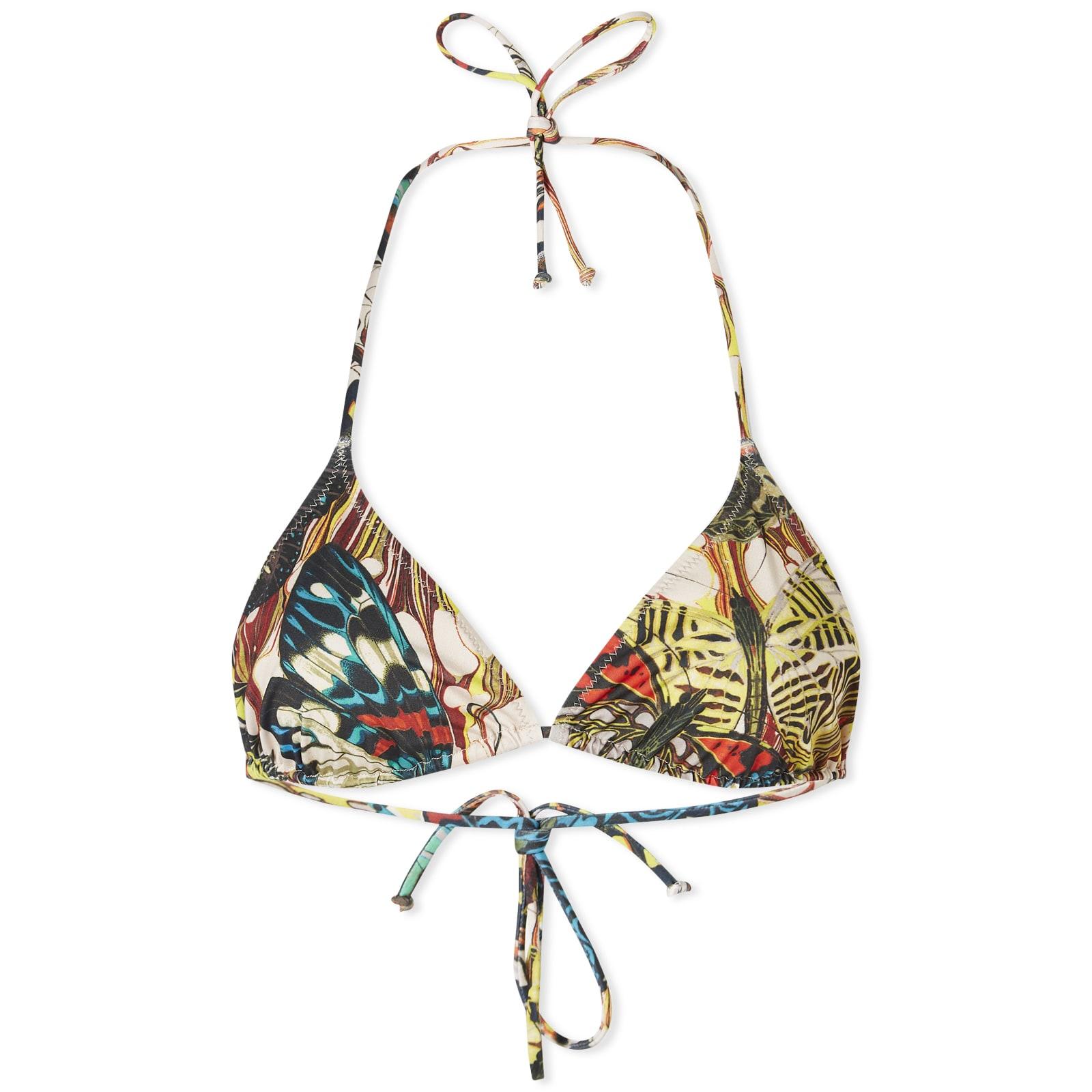 Jean Paul Gaultier Butterfly Print Bikini Top in Green | Lyst UK
