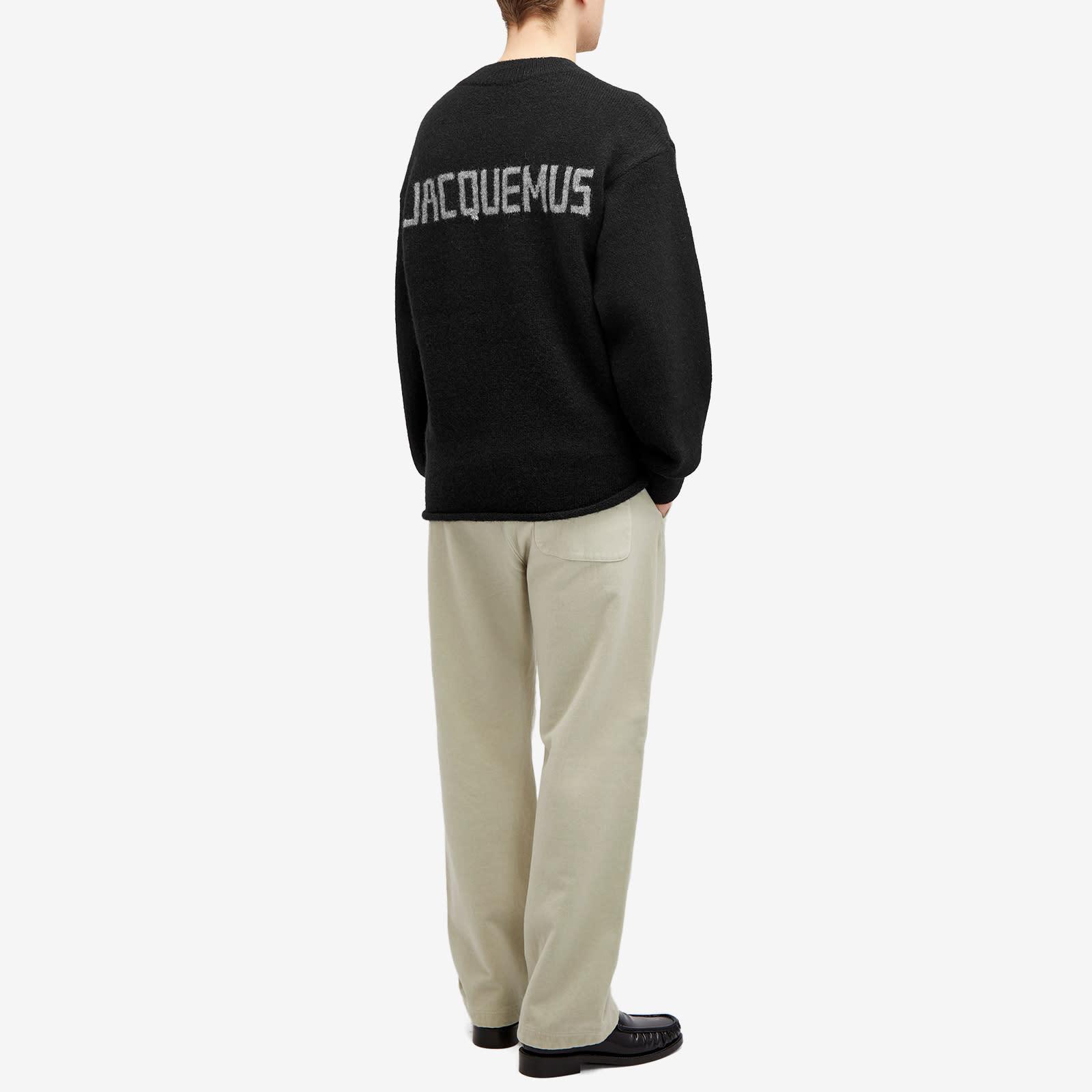 Jacquemus Back Logo Knit Jumper in Black for Men | Lyst