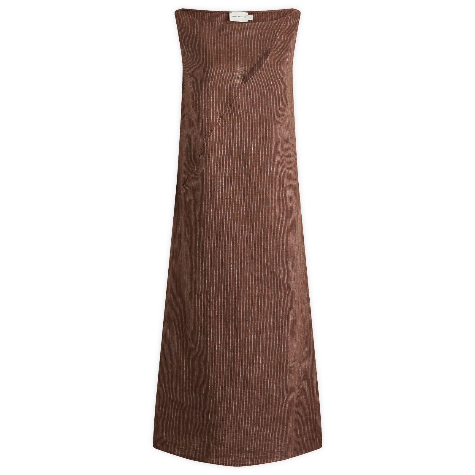 deiji studios brown dress WONDERLUST SATIN LONG SLEEVE MINI DRESS IN BROWN – AKIRA main image 1