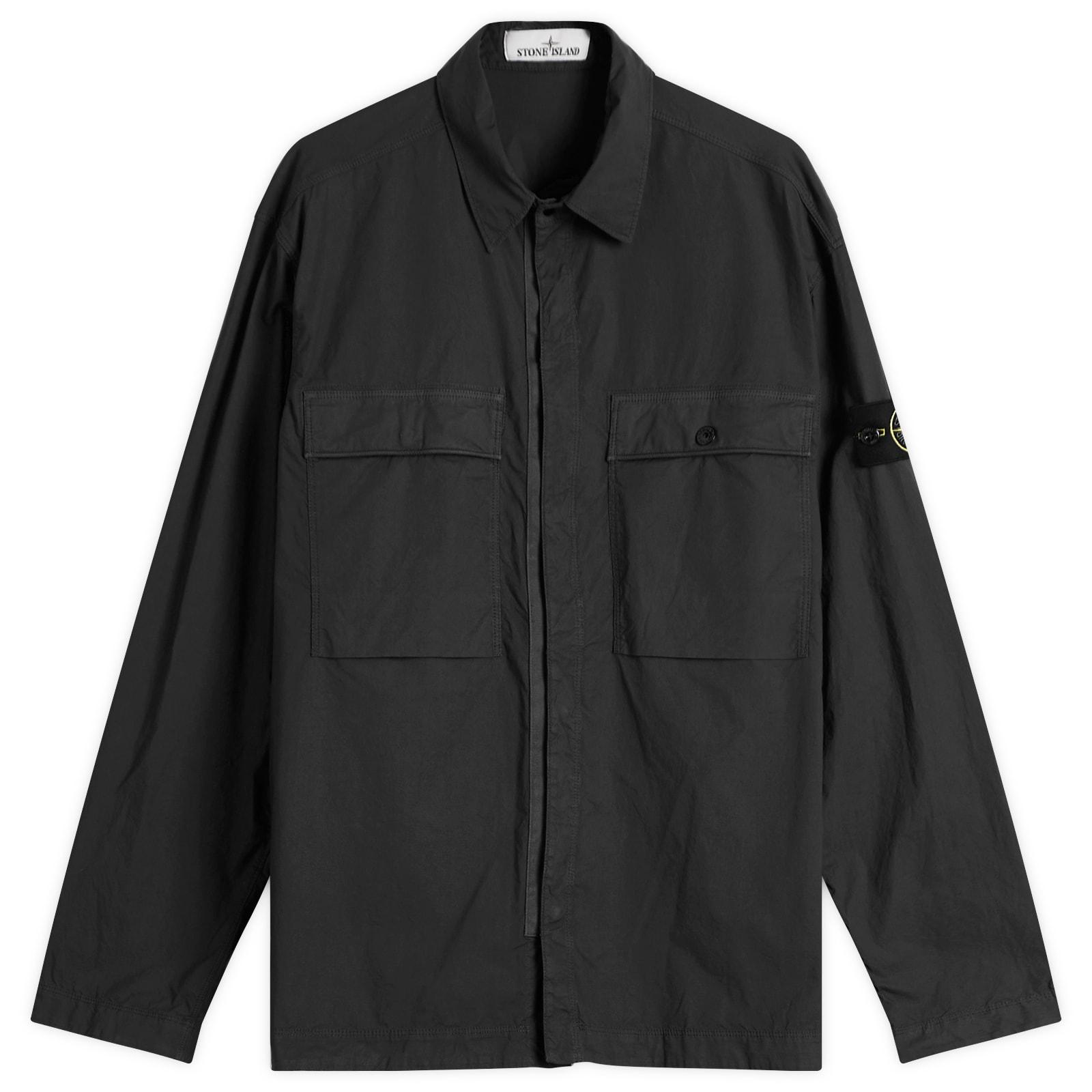Stone Island Tela Paracadute Shirt Jacket in Black for Men | Lyst
