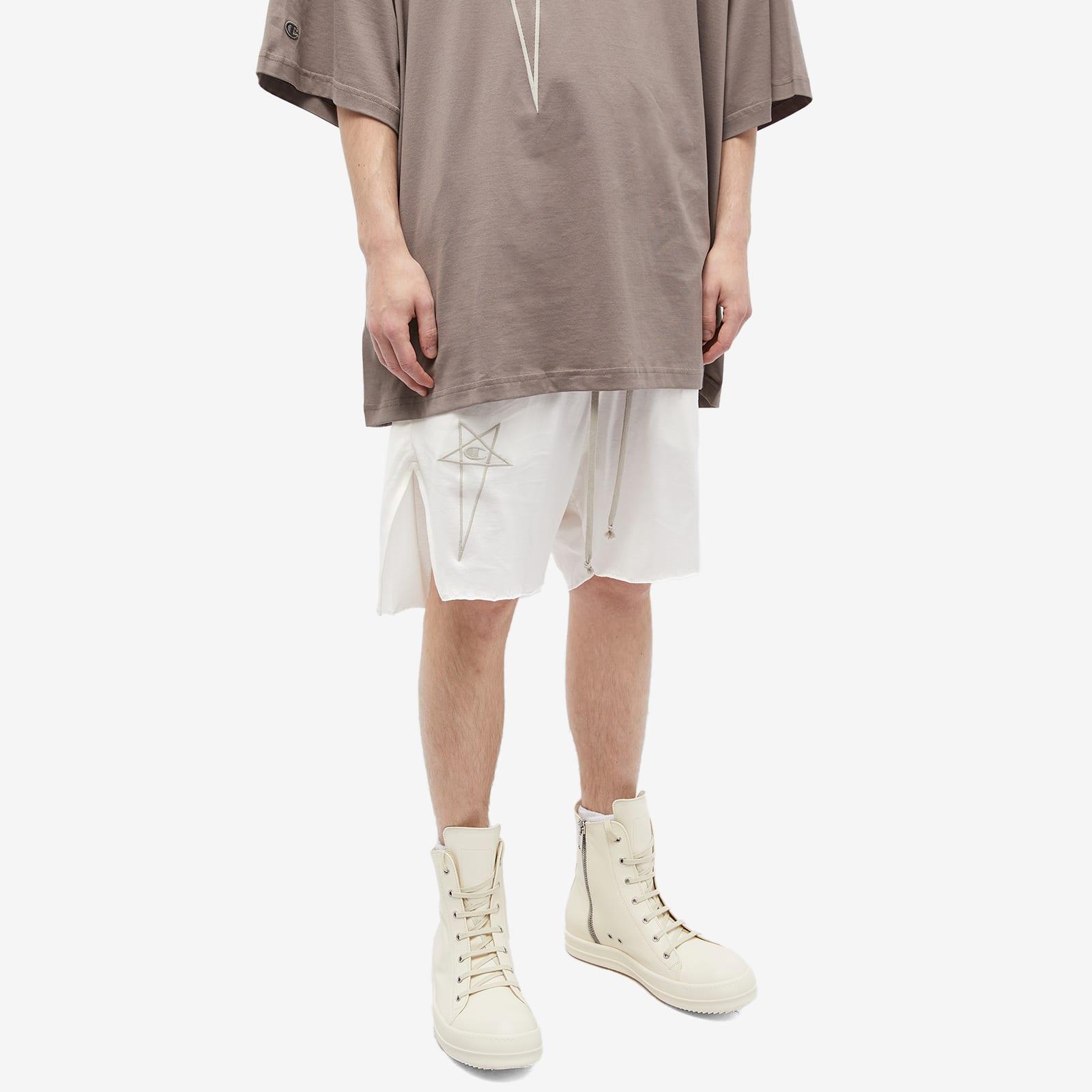 Rick Owens X Champion Beveled Pods Shorts in White for Men | Lyst