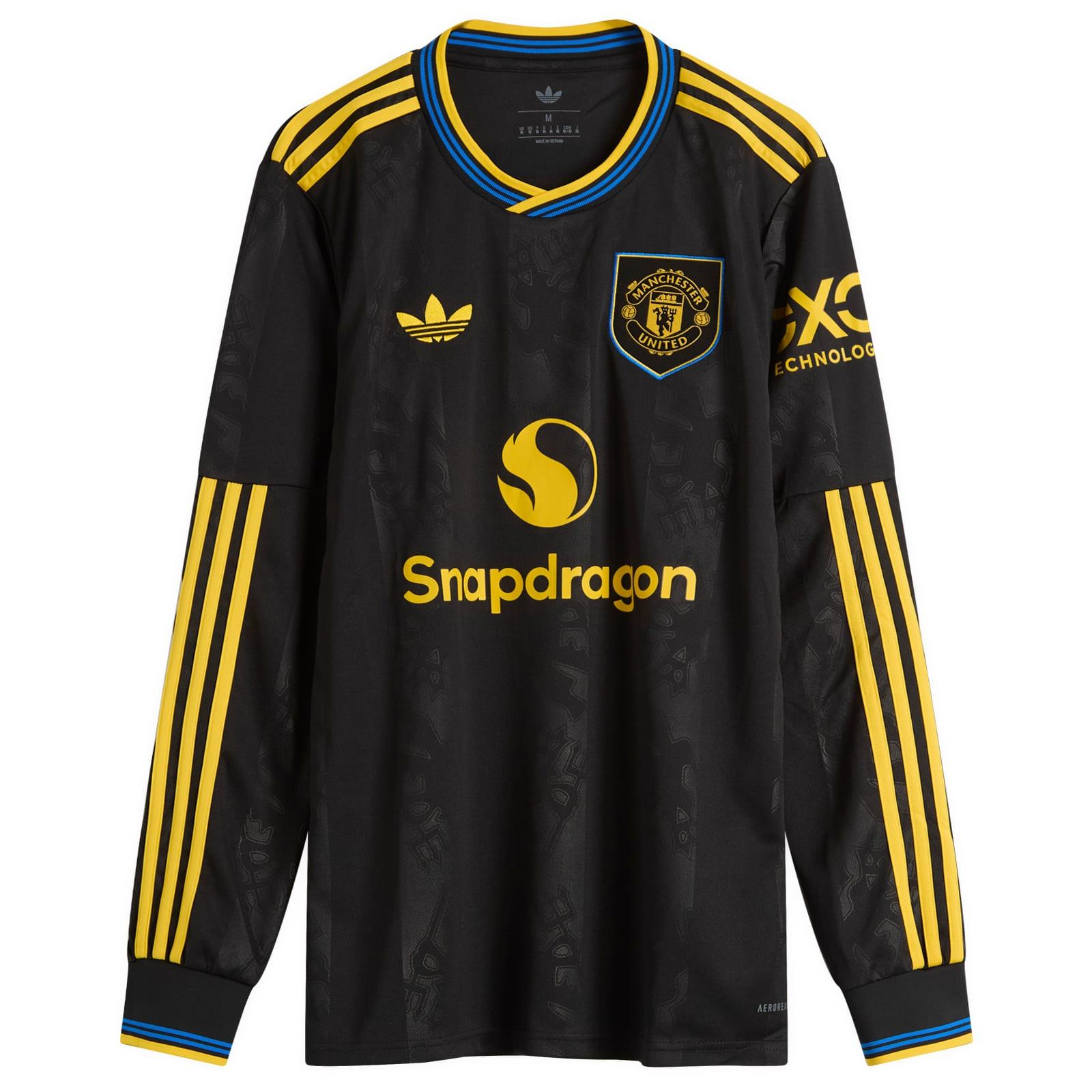 adidas Manchester United 25/26 3Rd Jersey Longsleeve Top in Black 