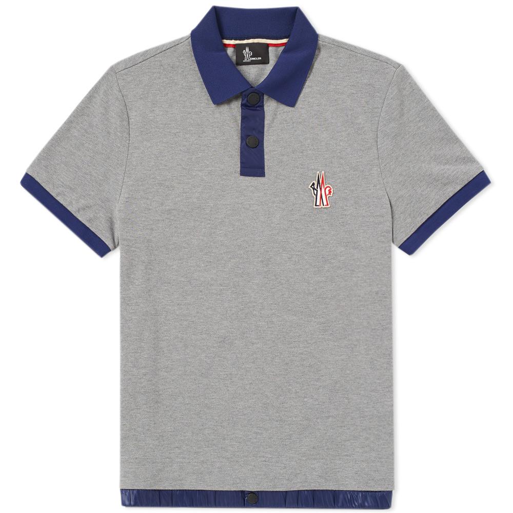 Lyst - Moncler Grenoble Grenoble Contrast Polo in Gray for Men - Save 22%