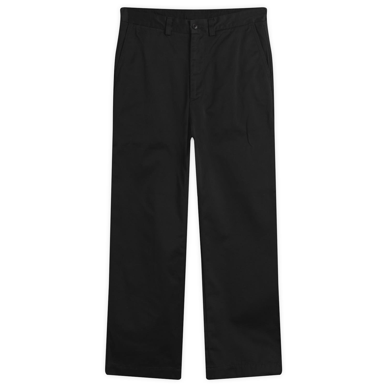 Nanamica Wide Straight Chino Trousers in Black for Men | Lyst UK