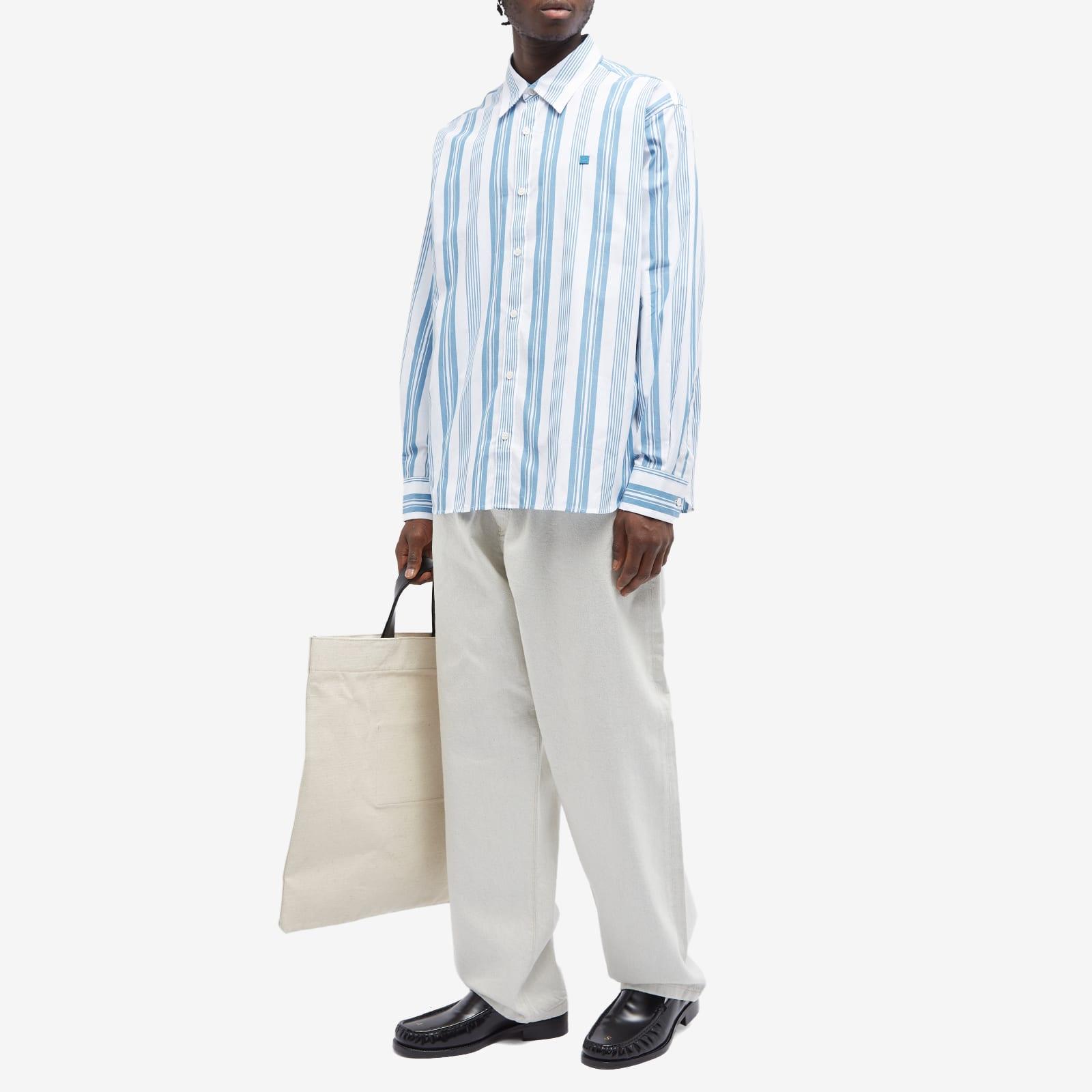 Acne Studios Sarlie Stripe Face Shirt in Blue for Men | Lyst