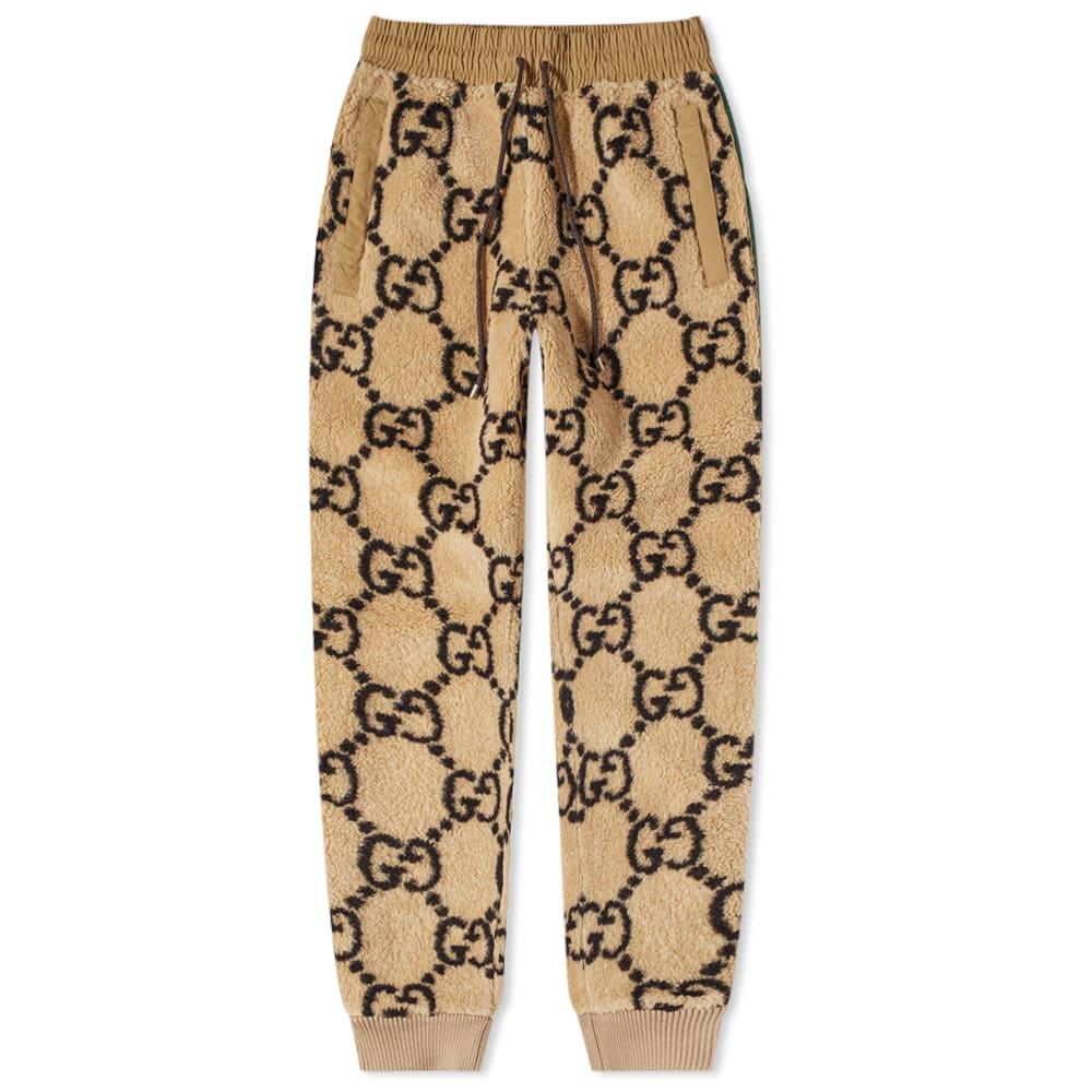 Gucci Jumbo gg Fleece Pant in Natural for Men | Lyst