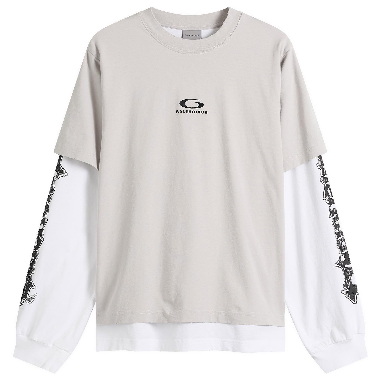 Balenciaga Metal Merch Double T-Shirt in White for Men | Lyst