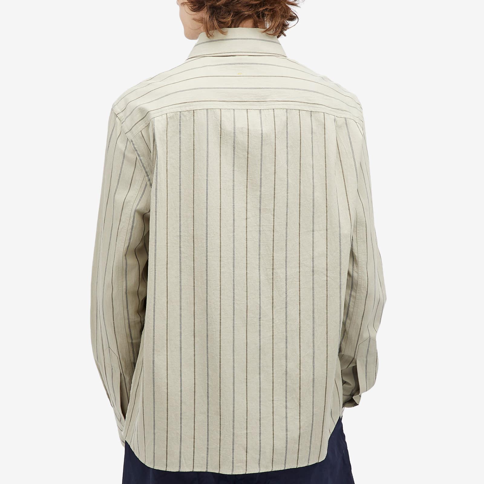 MHL by Margaret Howell Overall Stripe Overshirt in White for MHL