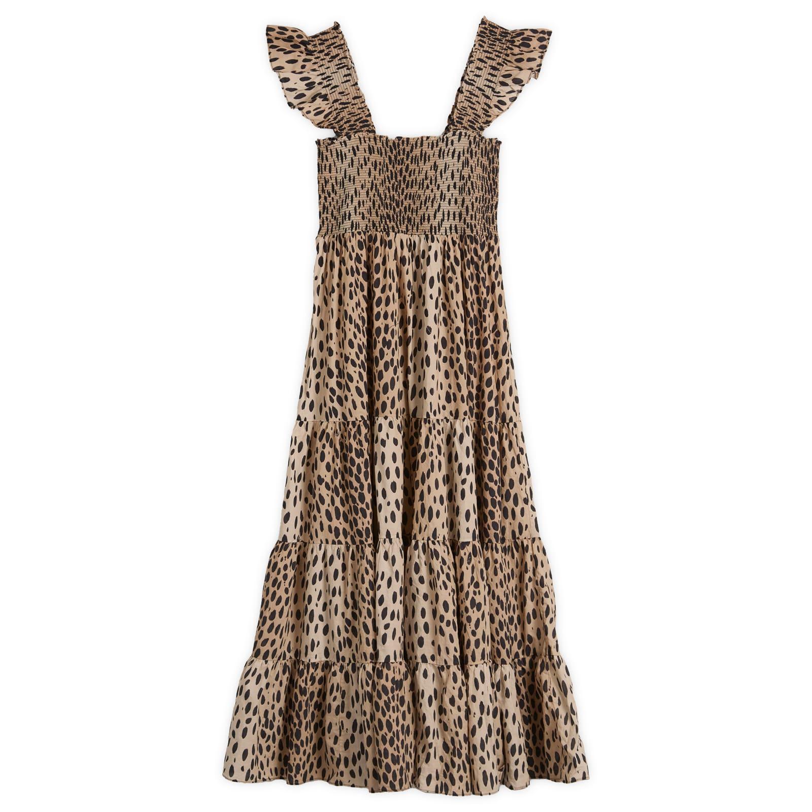 rixo kendall cotton midi dress Kendall Cotton Midi Dress in Brown Nina Leopard Mocha