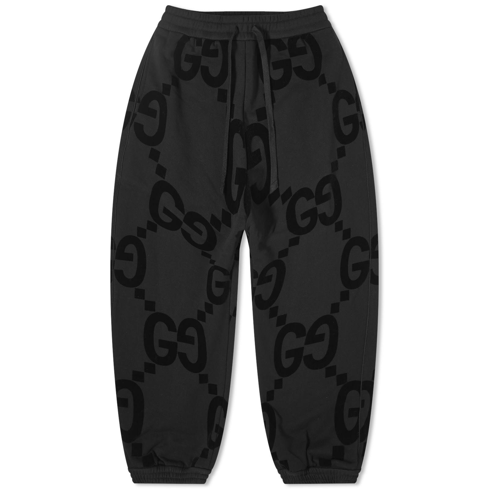 Gucci Jumbo Gg Flocked Sweat Pants in Black for Men | Lyst