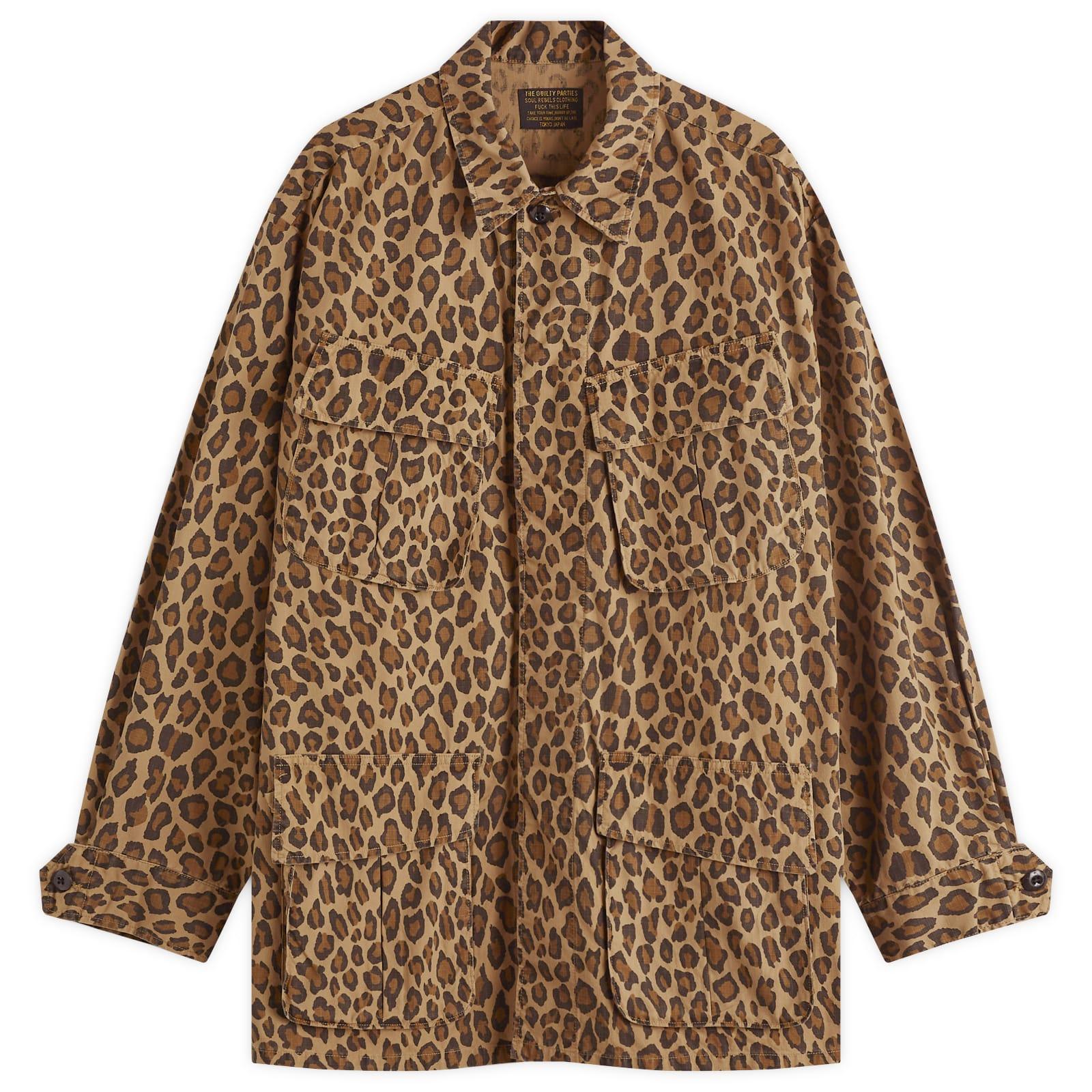 WACKO MARIA OTHER LEOPARD FATIGUE JACKET MILITARY L COTTON Beige Used | eBay