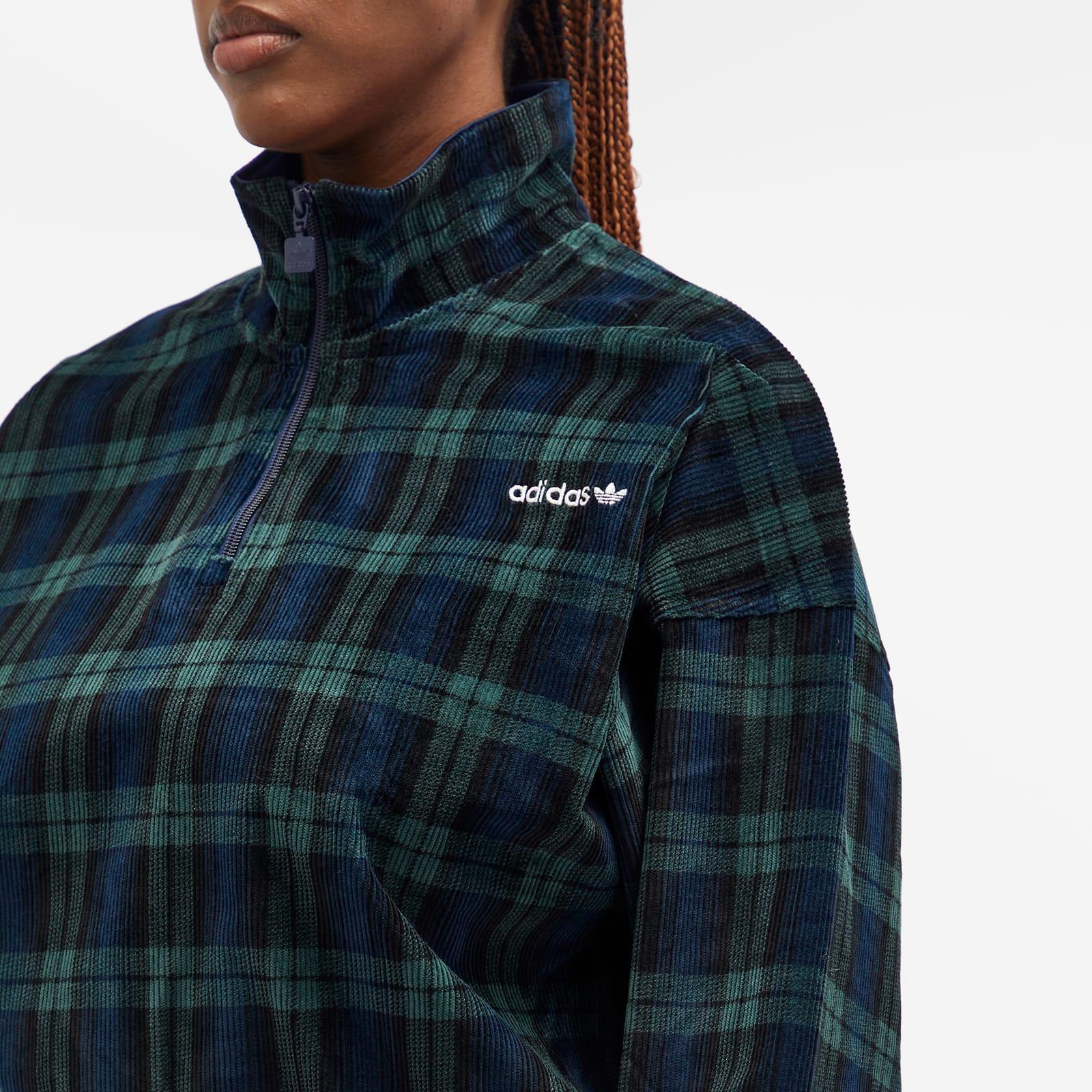 adidas Tartan Half Zip in Blue | Lyst UK
