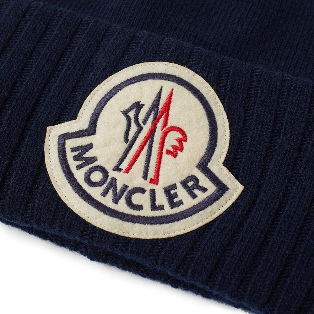 Moncler Wool Oversized Logo Beanie in 