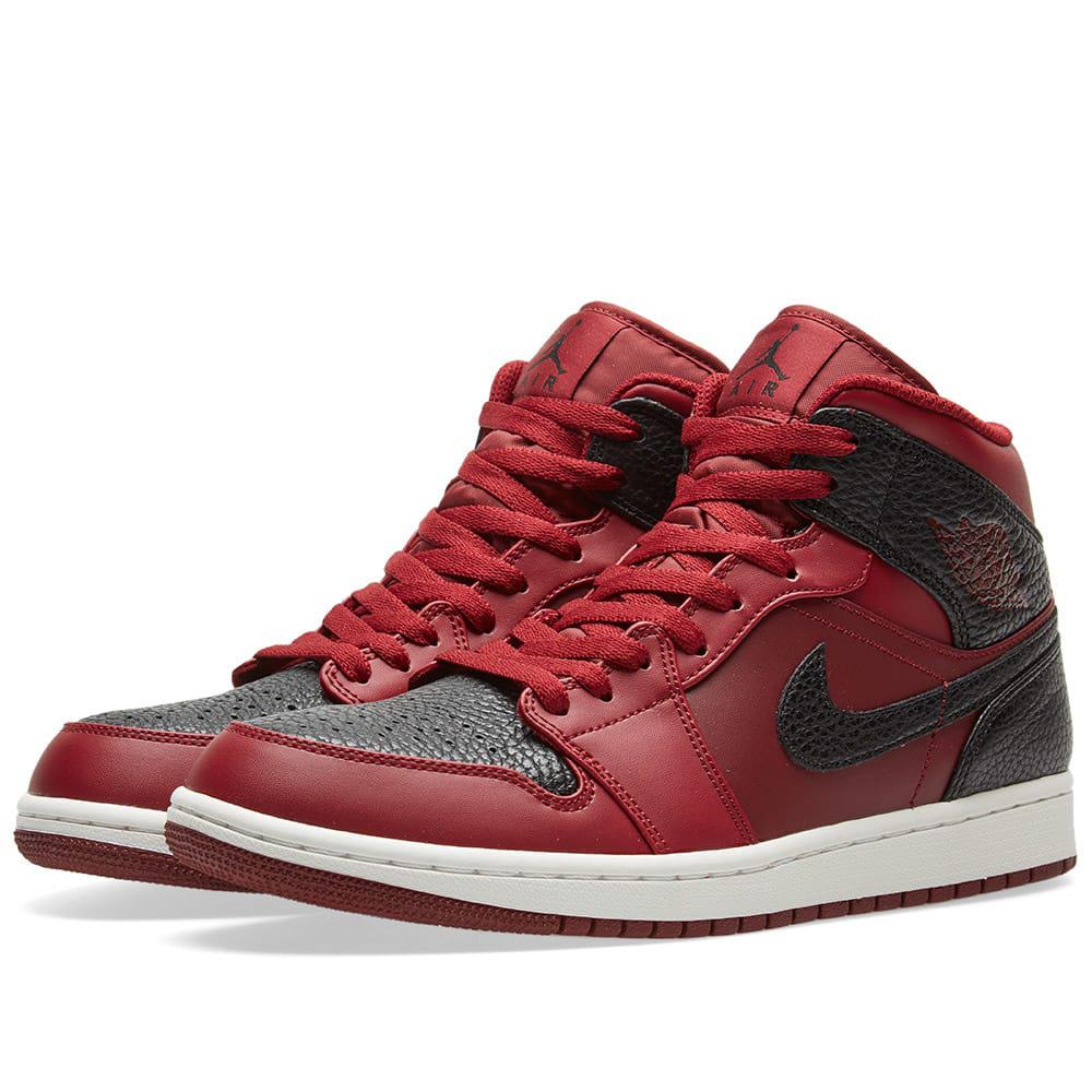 air jordan 1 mid red denim