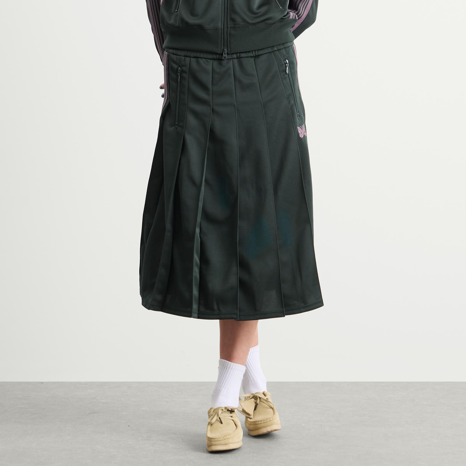 Needles Pleated Track Skirt in Green | Lyst