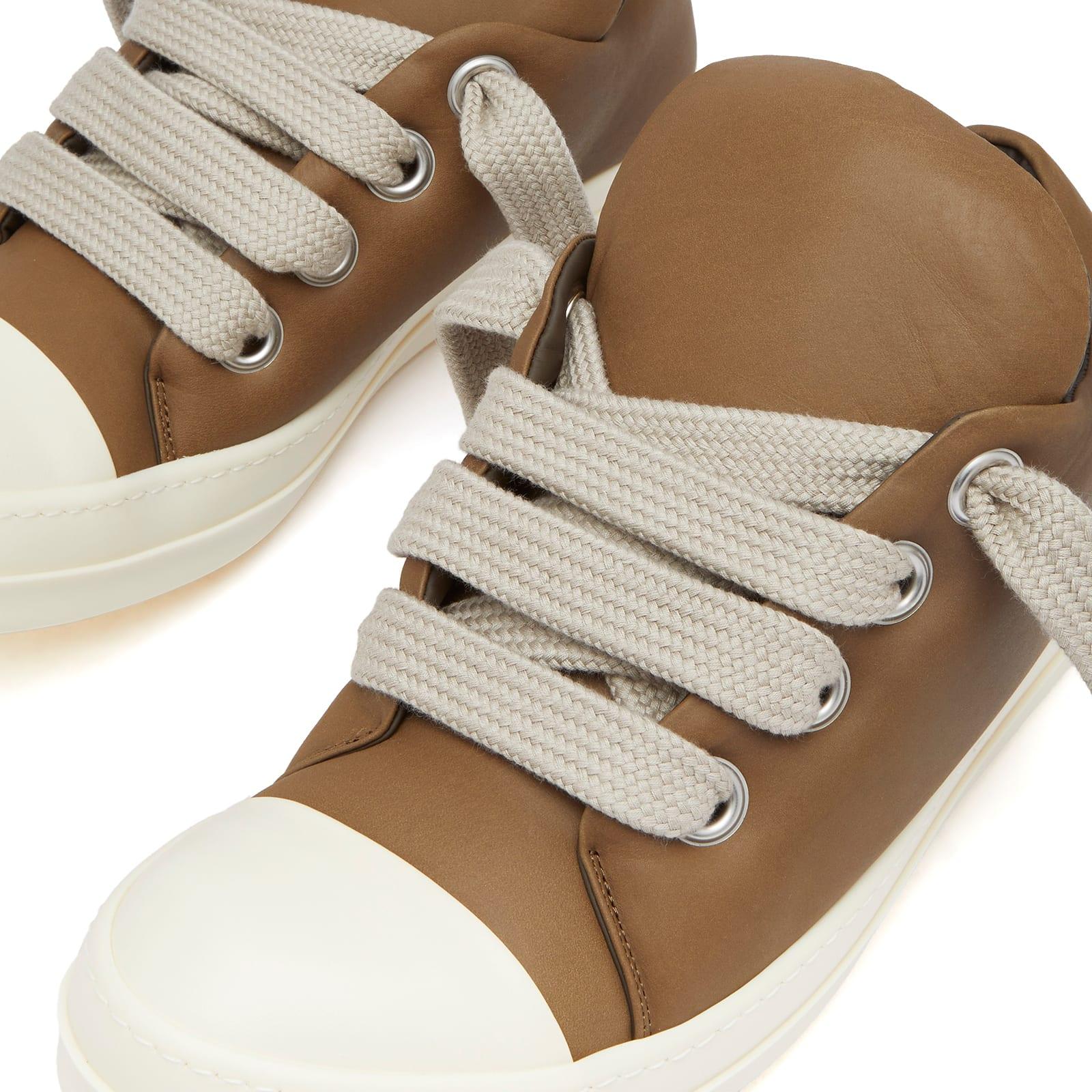 Rick Owens Leather Padded Lace-Up Sneakers in Brown for Men Rick Owens Leather Padded Lace-Up Sneakers in Brown for Men