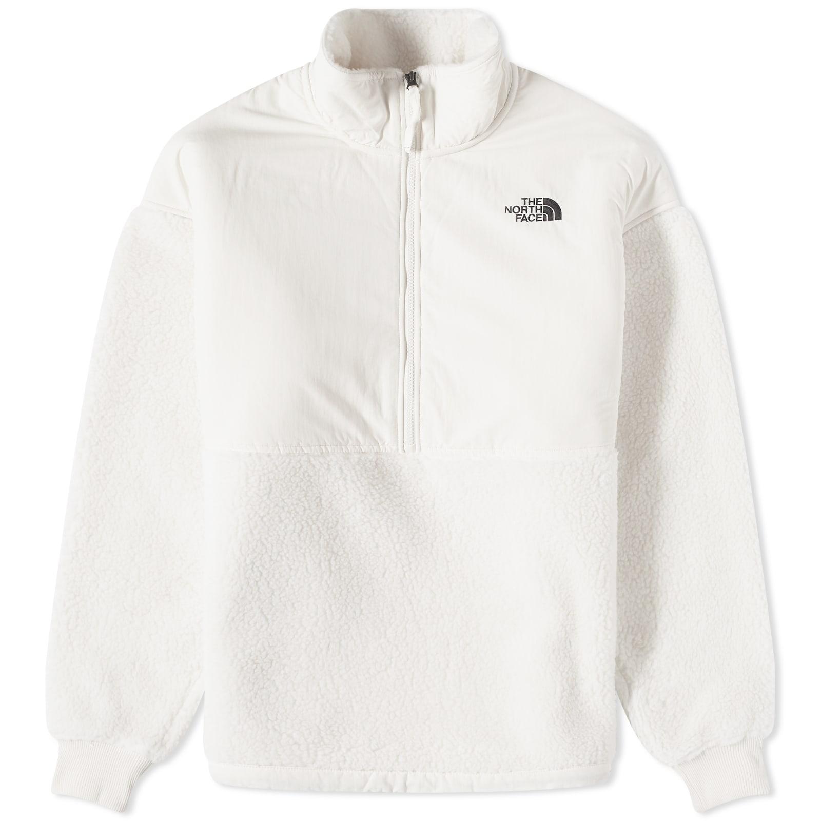 The North Face Platte High Pile Quarter Zip Fleece in White for