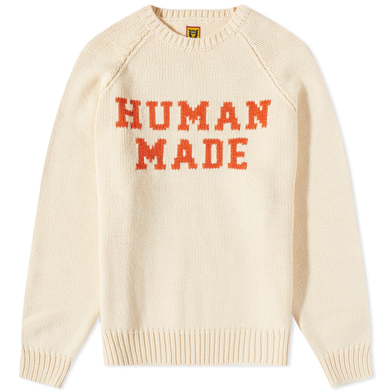 Human Made Bear Raglan Knit Sweater in White for Men | Lyst