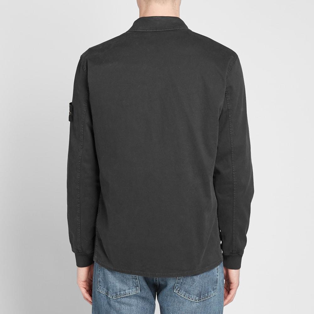 stone island garment dyed stretch overshirt