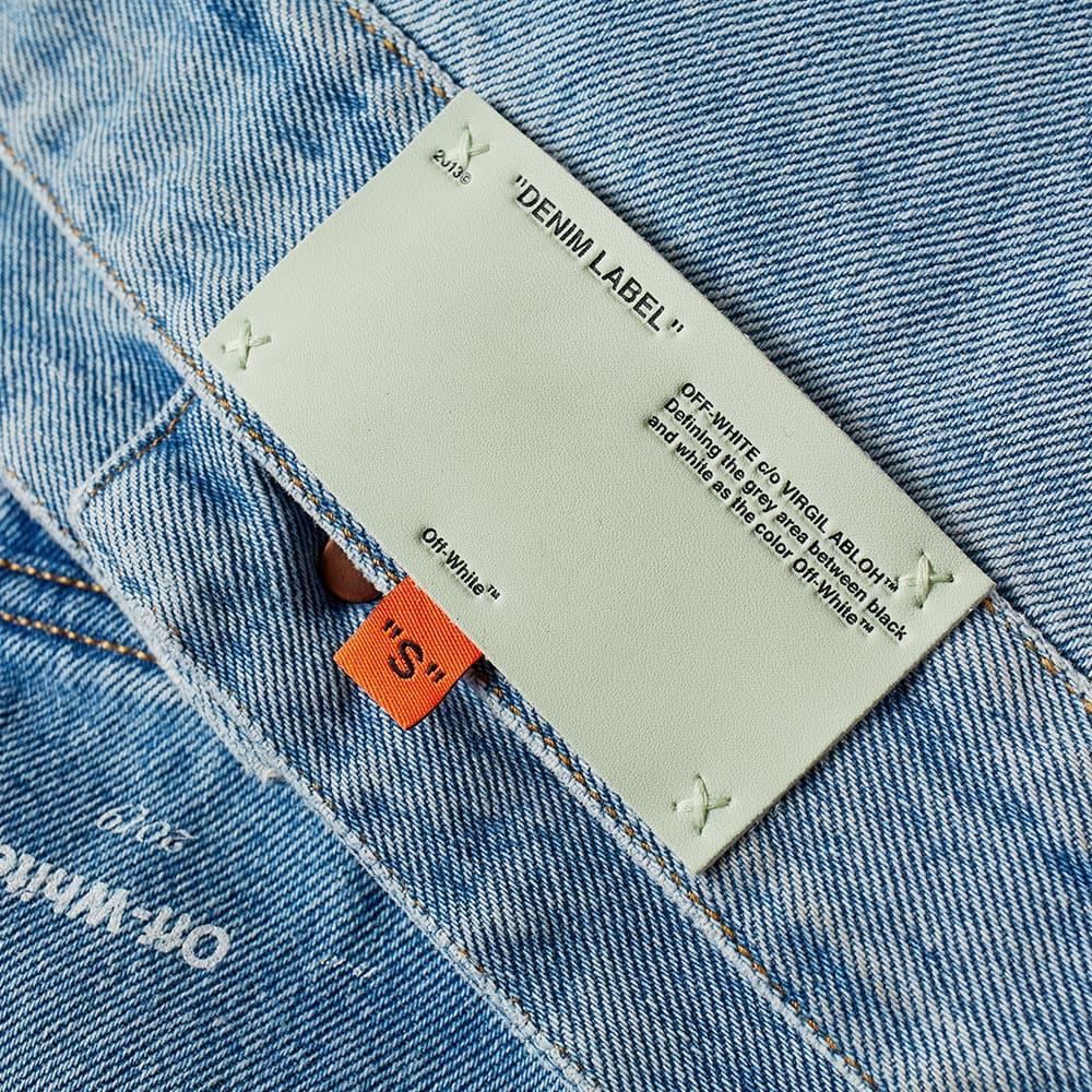 Denim label cheap off white
