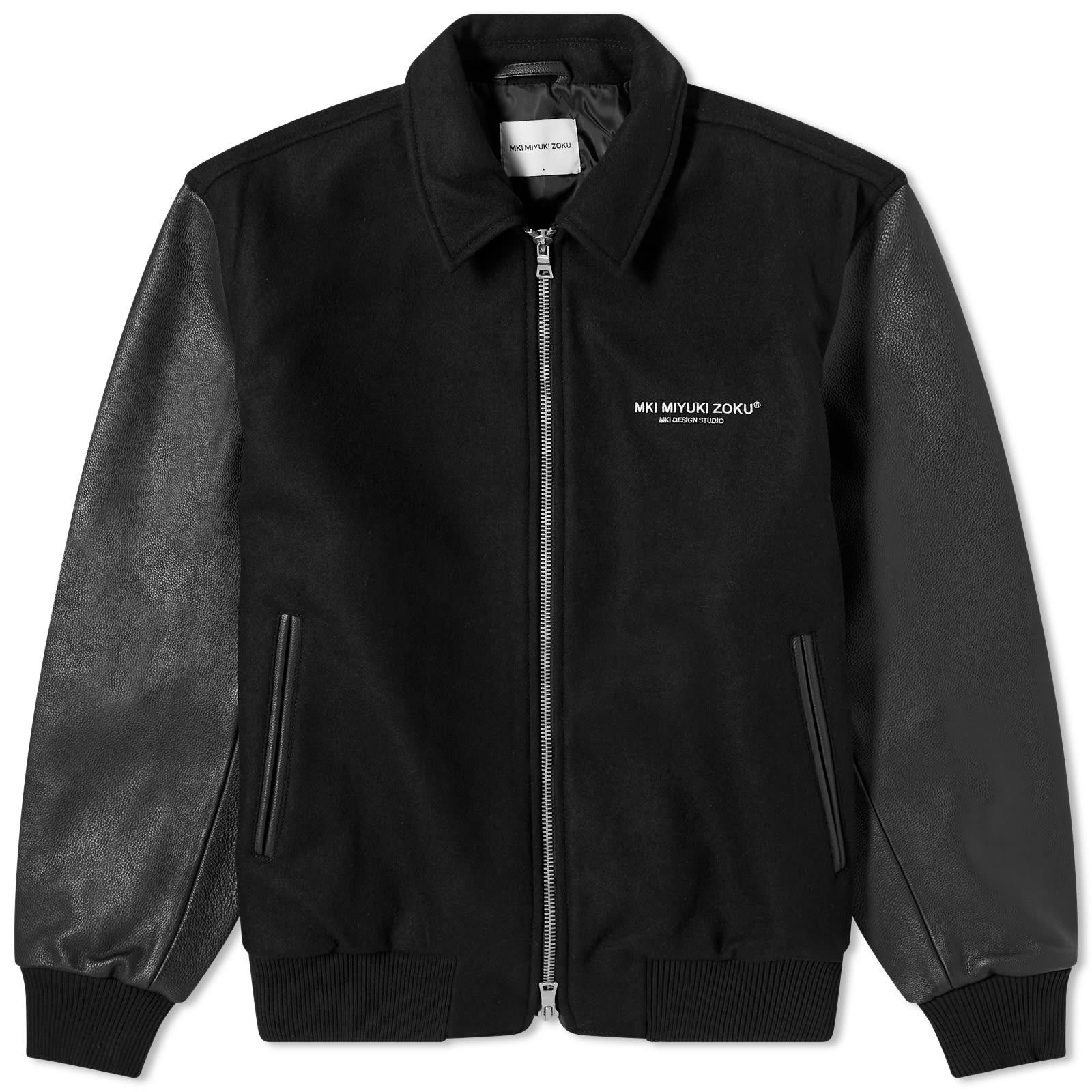 Mki black classic varsity jacket online