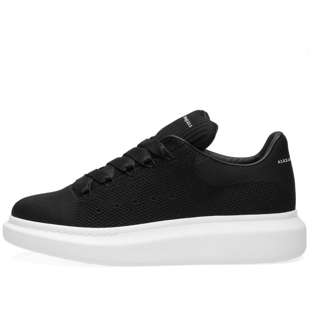 alexander mcqueen knitted wedge sole sneaker
