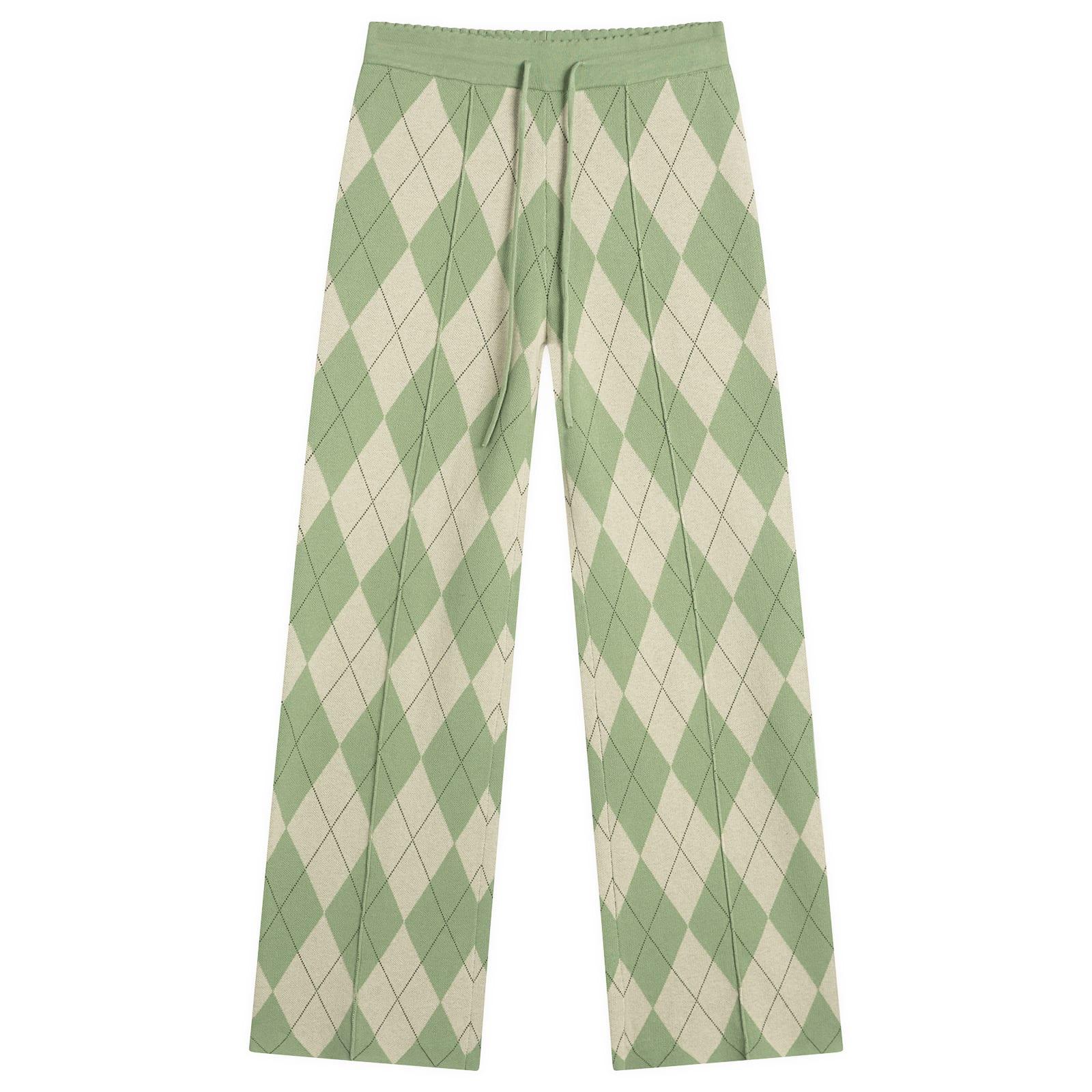 House Of Sunny Argyle Lounge Pant in Green | Lyst