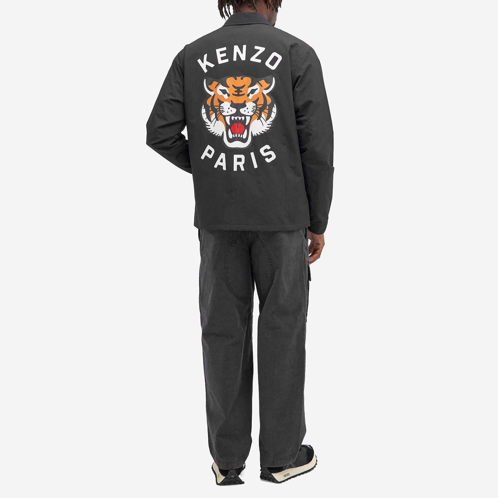 KENZO Lucky Tiger Padded Coach Jacket in Black for Men | Lyst