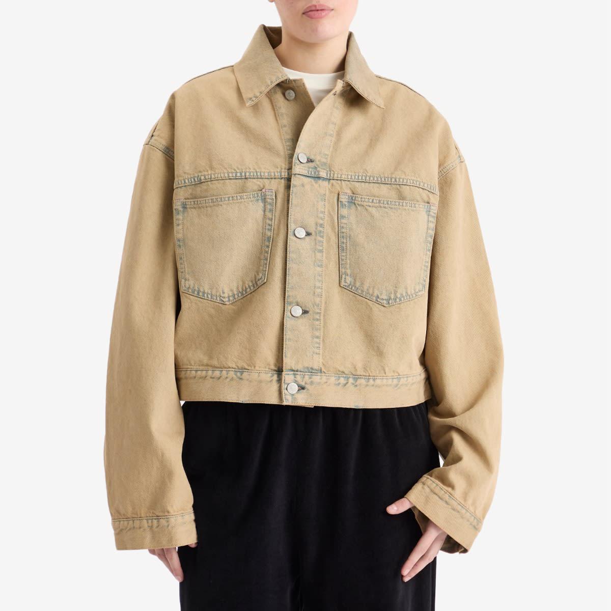 Acne Studios Marko Sand Denim Jacket in Natural | Lyst