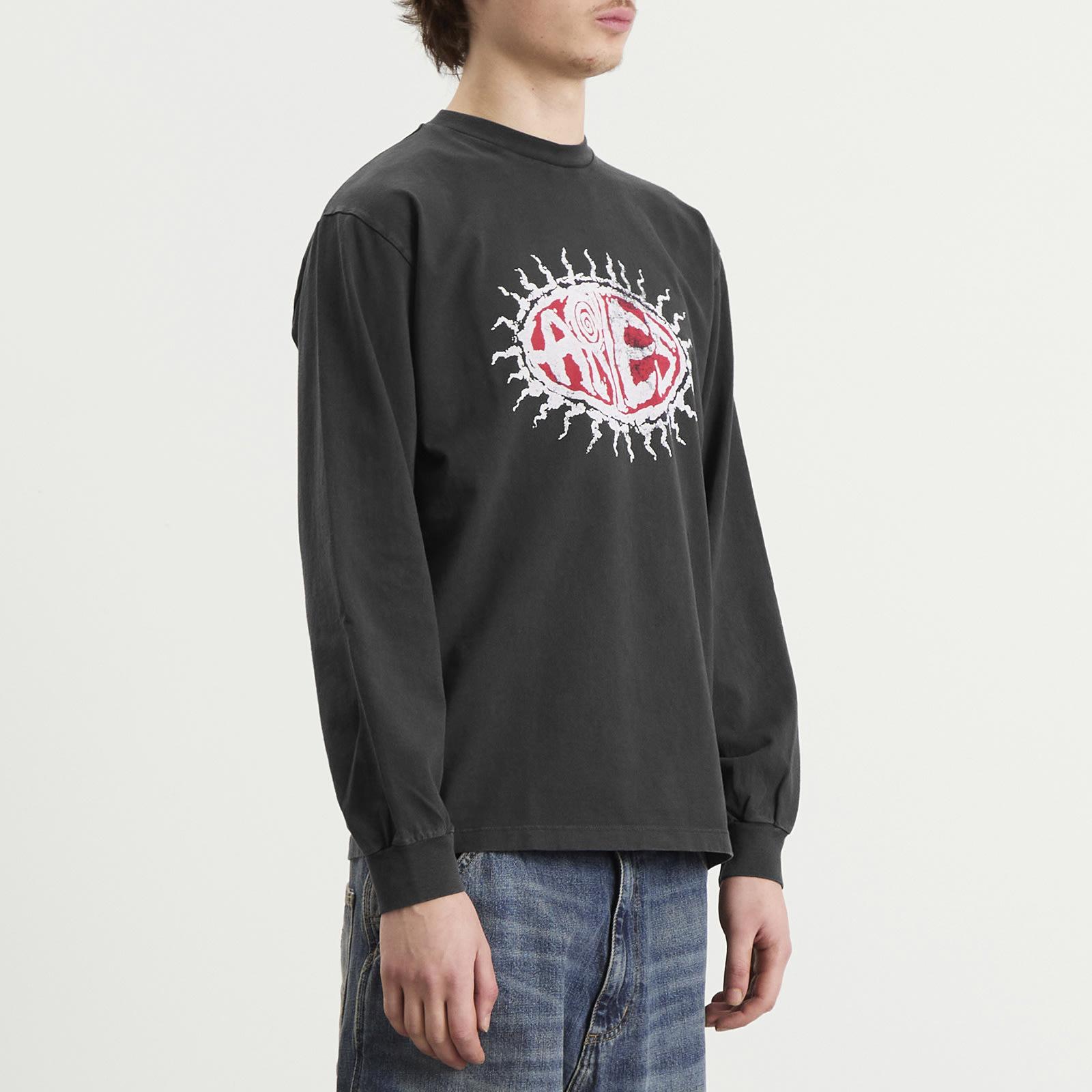 Aries Faded Grunge Long Sleeve T-Shirt in Black for Men | Lyst UK