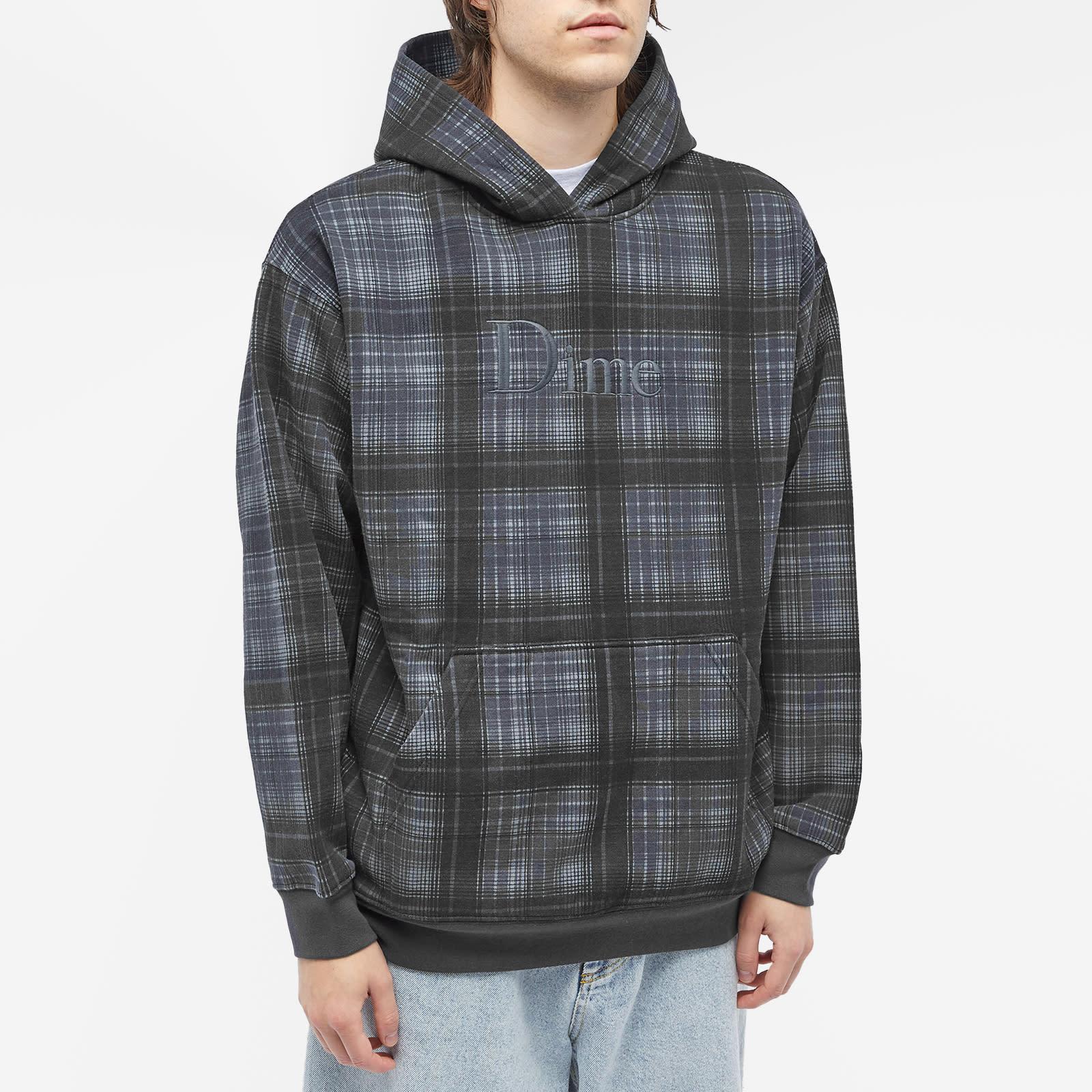 Dime Plaid Hoodie in Black for Men | Lyst 