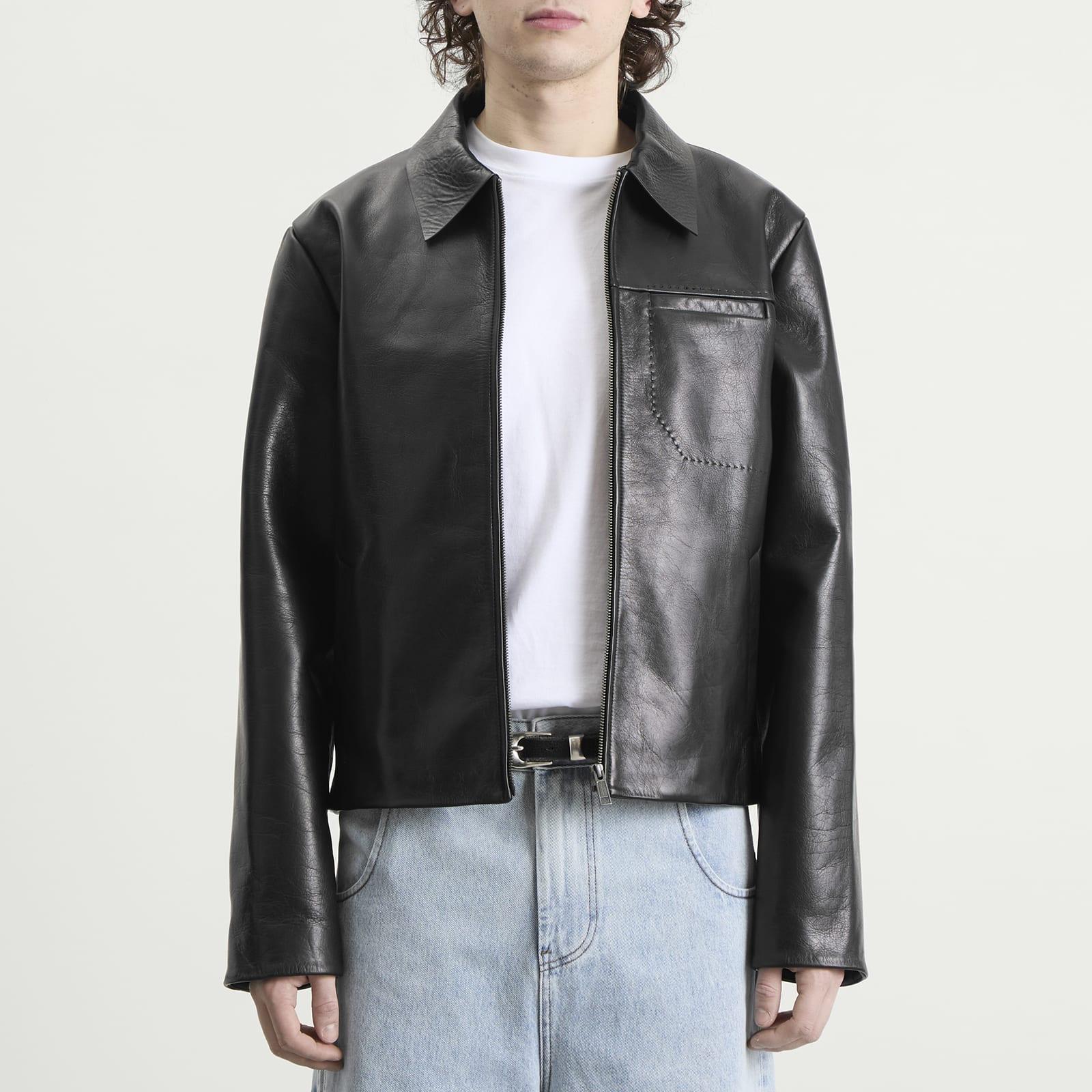 Entire studios Corehide Leather Jacket in Black for Men | Lyst