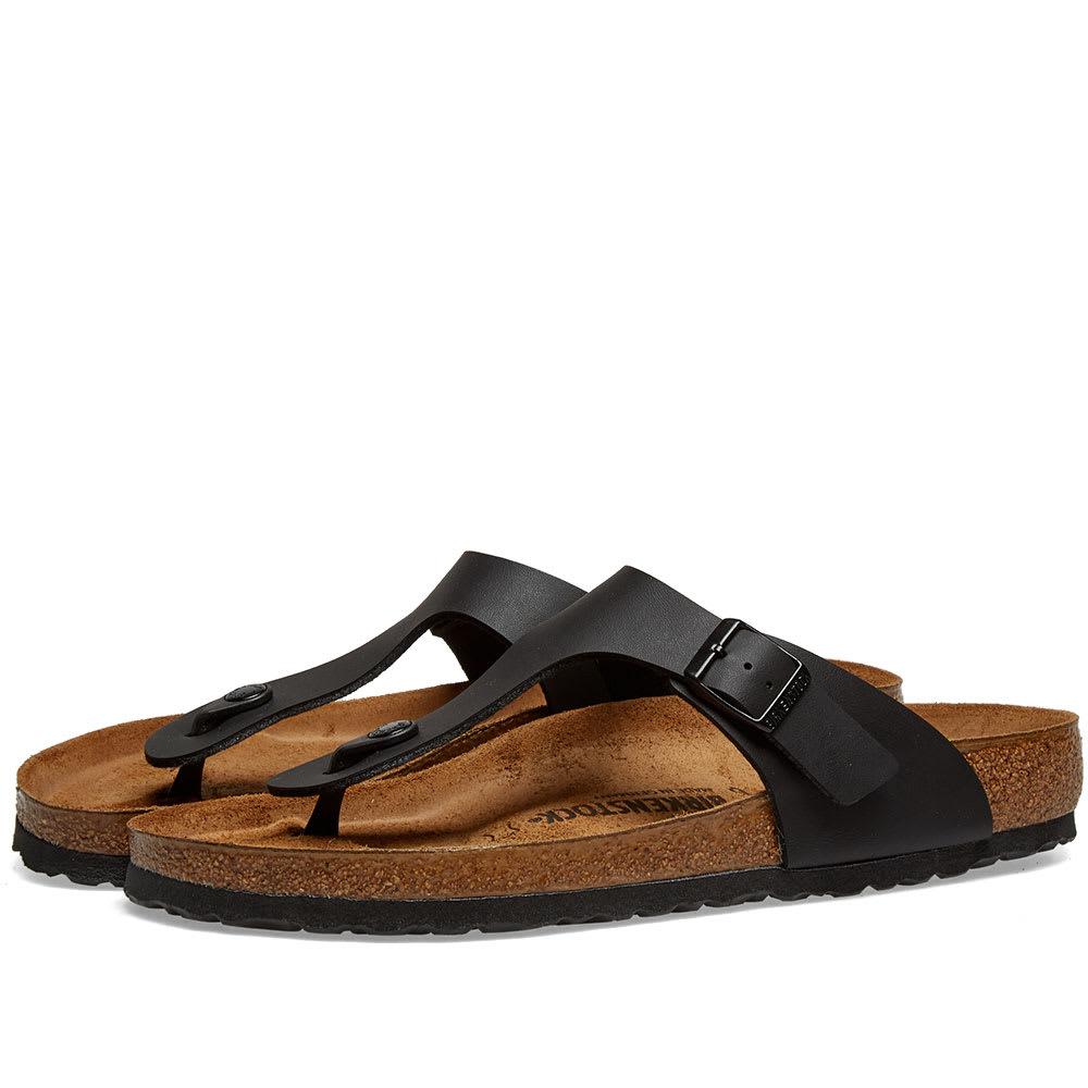 Birkenstock Suede Gizeh Thong Sandals in Black Patent (Black) for Men
