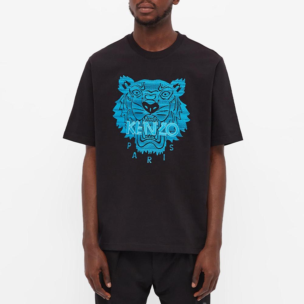 KENZO Neon Tiger Embroidered Skate T-shirt in Black for Men