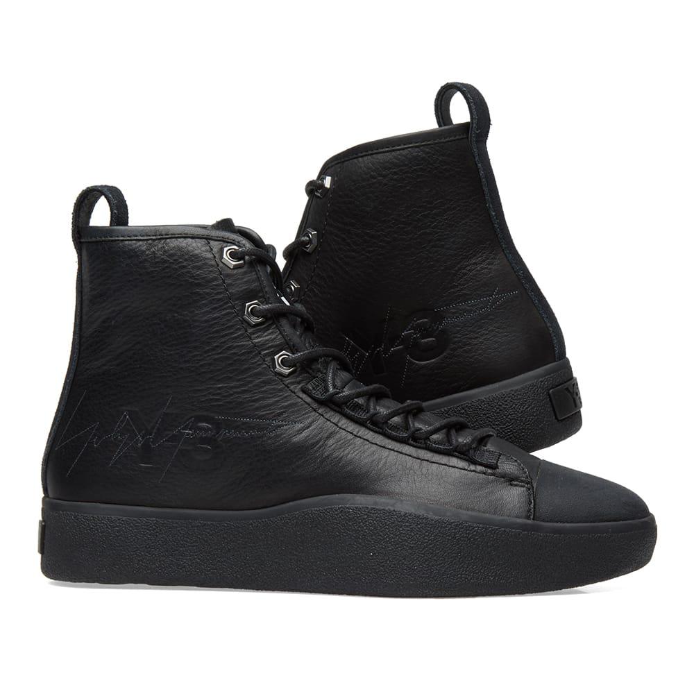 Y-3 Leather Bashyo Ii in Black for Men | Lyst